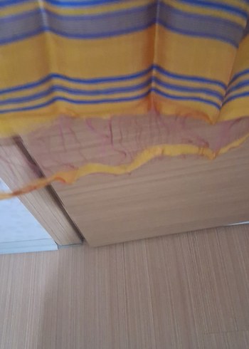 Parlak Çok Renkli Kadın Saten Şal - Görsel 2