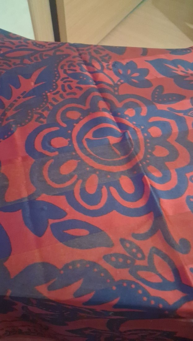 Bordo Desenli ipek Kadın Fular - Görsel 2