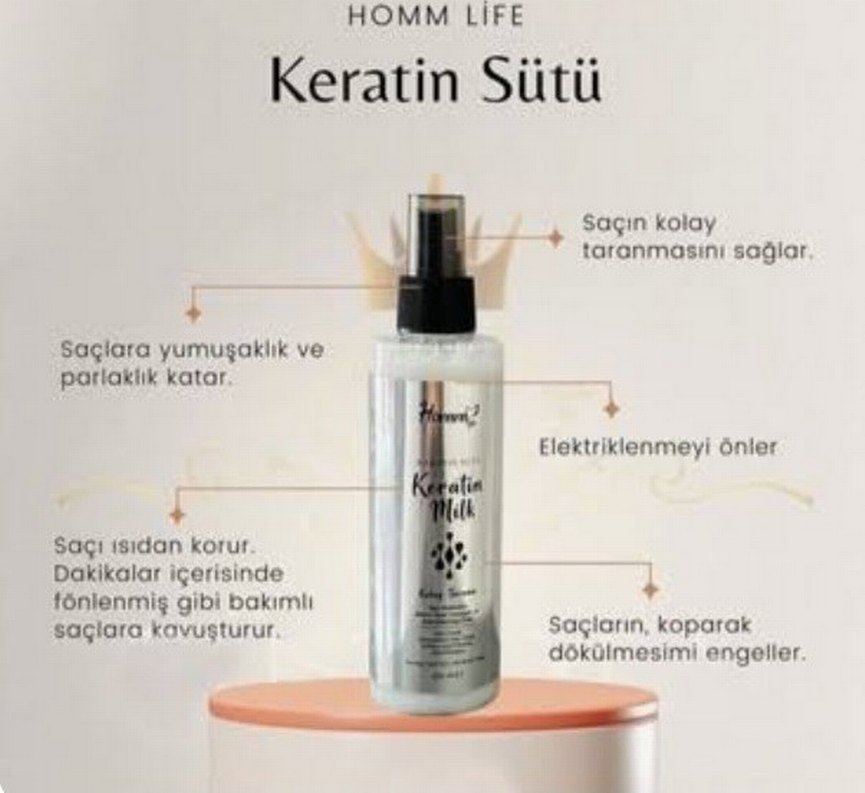 Keratin Sütü Saç Bakım Spreyi 200 ml - Görsel 2