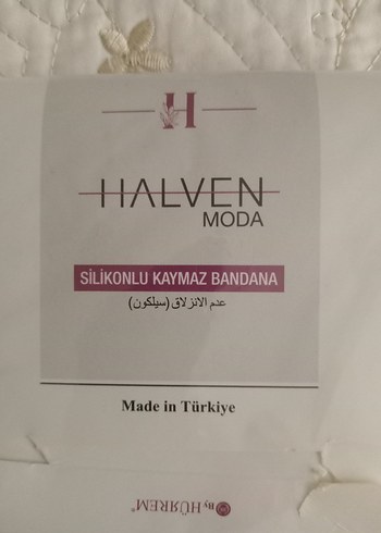 Silikonlu Kaymaz Siyah Bandana - Görsel 4