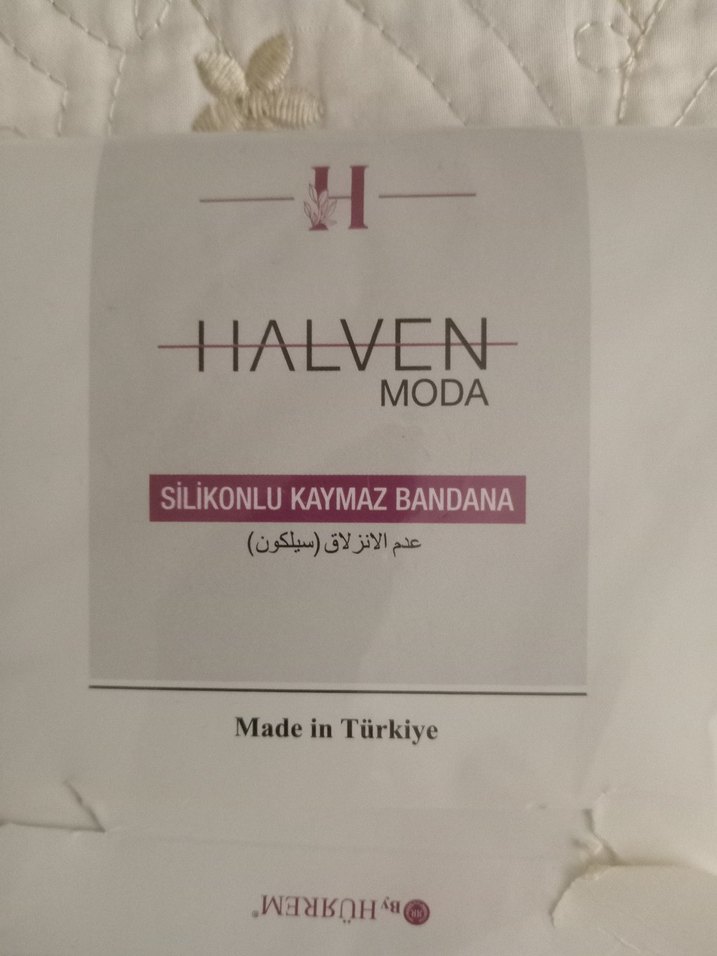 Silikonlu Kaymaz Siyah Bandana - Görsel 4