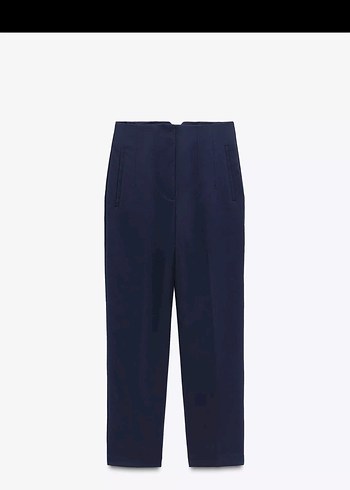 Zara Sik Lacivert Duz Paca Pantolon