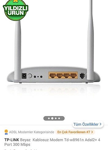 Beden İnternet modem TP-Link (sadece modem)