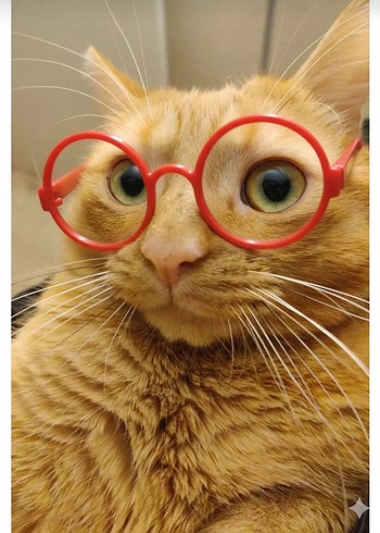 Kedi Aksesuarı 2'li Renkli Gözlük Seti - Görsel 4