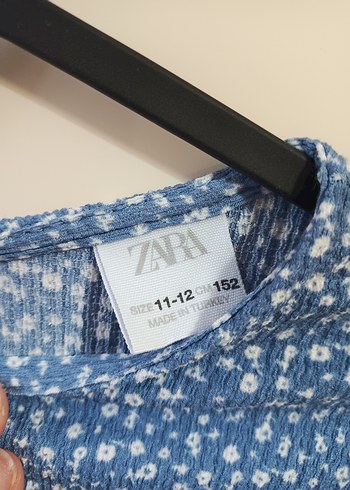 11-12 Yaş Beden mavi Renk Zara çocuk elbise