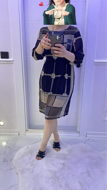 s Beden zara women midi modern günlük elbise