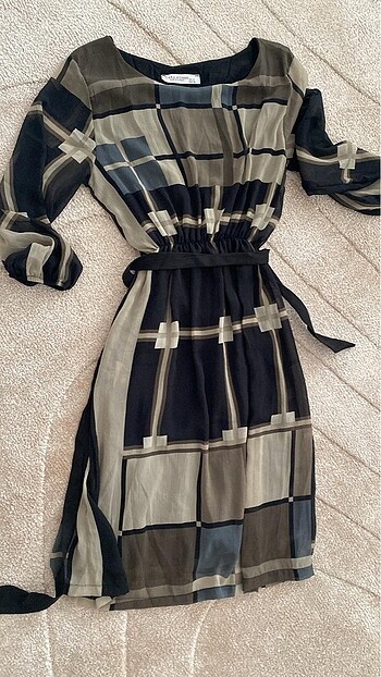 zara women midi modern günlük elbise