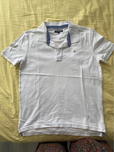 tommy hilfiger orijinal erkek çocuk polo yaka t-shirt