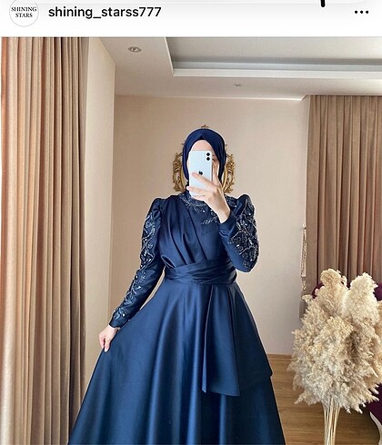 38 Beden lacivert Renk Drape model elbise