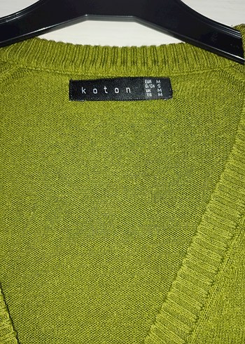 Yeşil V Yaka Kadın Triko Hırka - Görsel 3