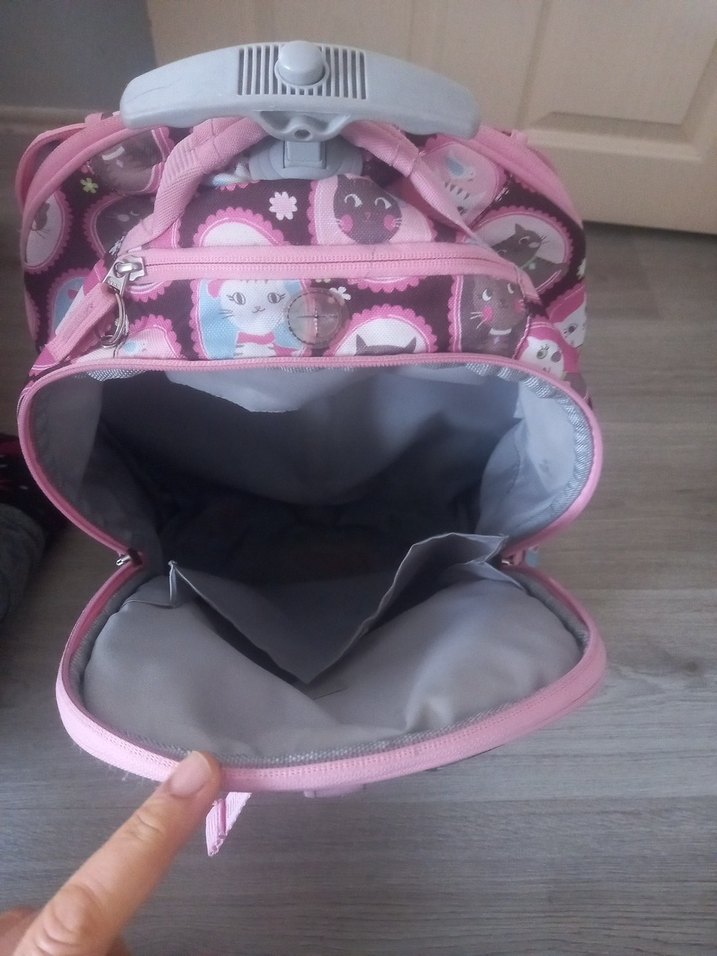 Pembe Desenli Çocuk Okul Çantası - Görsel 3