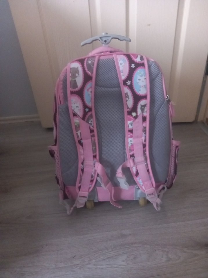 Pembe Desenli Çocuk Okul Çantası - Görsel 2