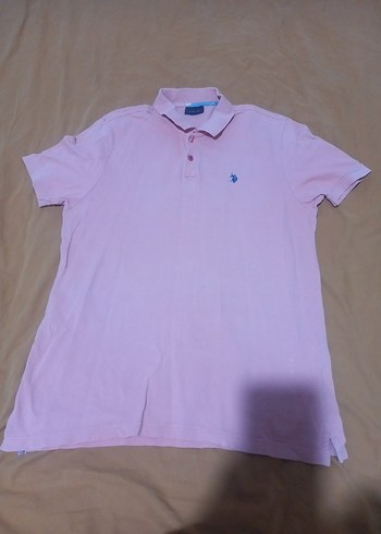 Erkek Pembe Pamuklu Polo Tişört - Görsel 4