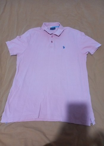 Erkek Pembe Pamuklu Polo Tişört - Görsel 2