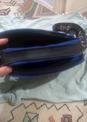 Lacivert Deri Bel Askılı Kadın Çanta - Görsel 4