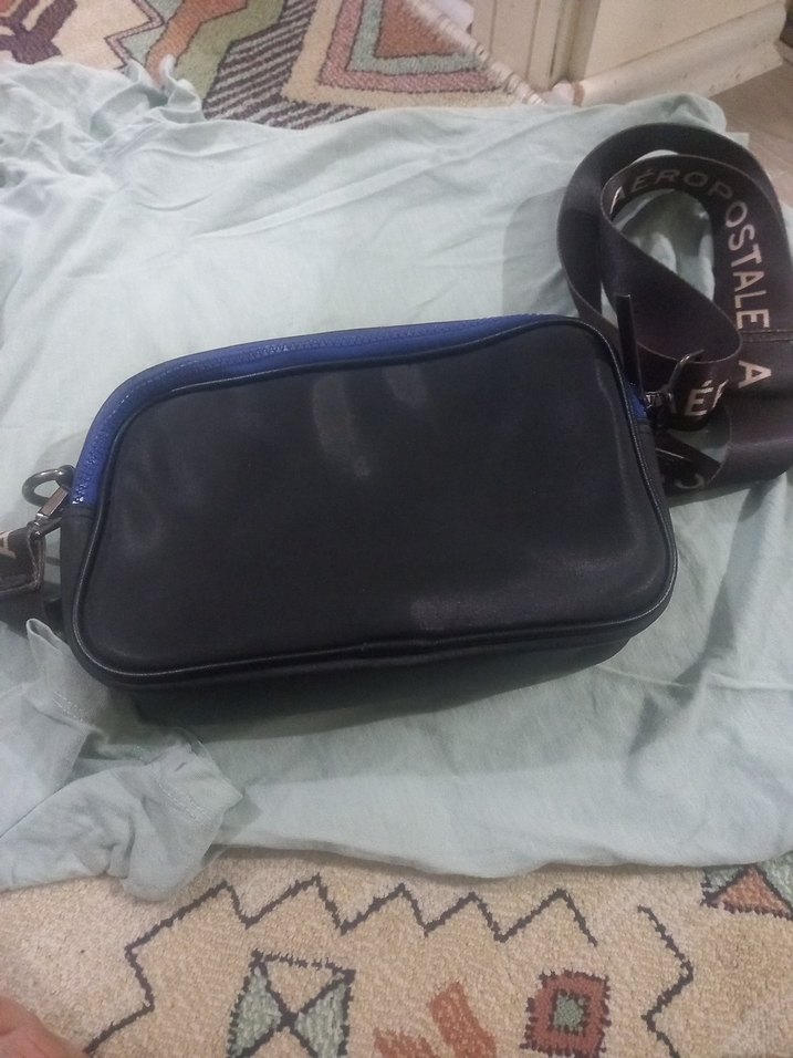 Lacivert Deri Bel Askılı Kadın Çanta - Görsel 5