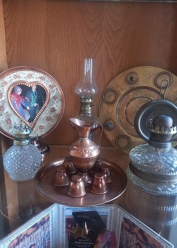 ZEMZEM SUYU SETİ BDİR TEPSİ GAZ LAMBALARI Koyu Altın RenkliBakır - Görsel 5