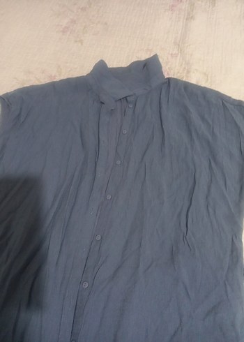 Kadın Lacivert Keten Uzun Elbise - Görsel 3