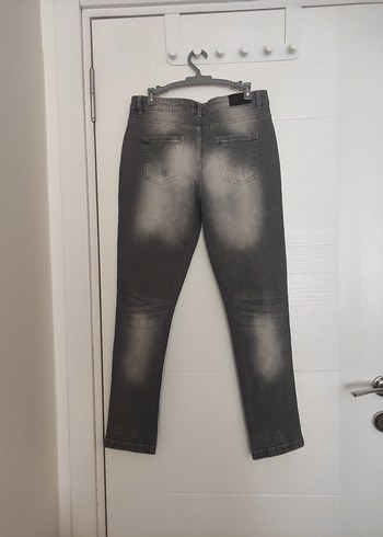 Gri Kadın Kot Pantolon - Görsel 3