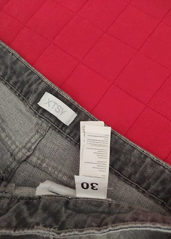 Gri Kadın Kot Pantolon - Görsel 4