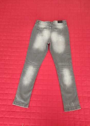 Gri Kadın Kot Pantolon - Görsel 6