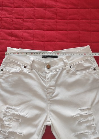 Yırtık Detaylı Beyaz Skinny Jean - Görsel 4