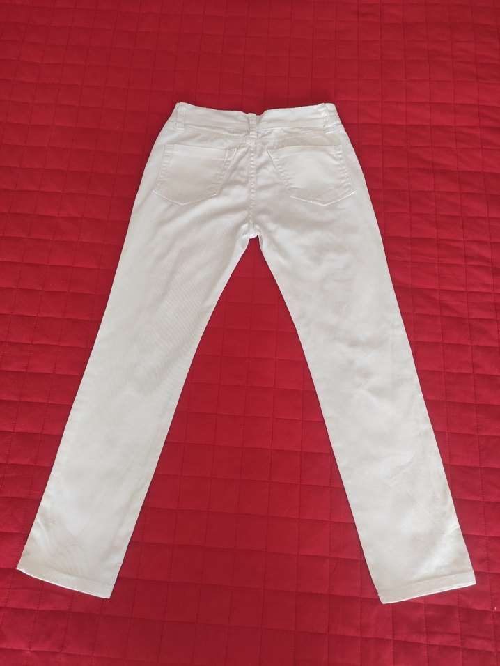 Yırtık Detaylı Beyaz Skinny Jean - Görsel 3