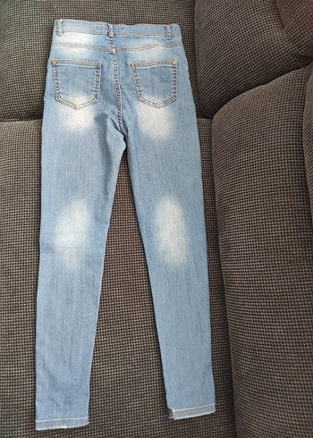 Kadın Mavi Denim Midi Boy Skinny Jean - Görsel 6