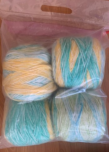 Pastel Renkli Çok Renkli Tie-Dye İplik Paketi