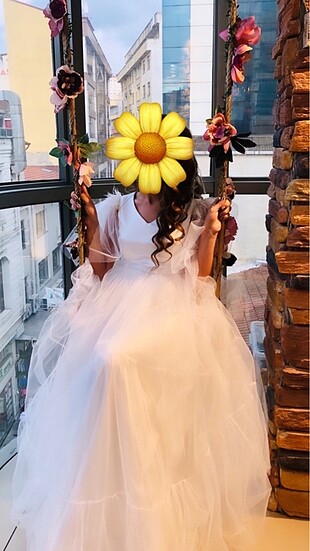 Nikah dış çekim beyaz elbise