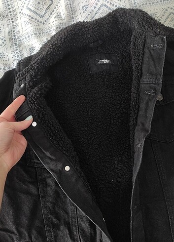 LC Waikiki lcw teen s beden uyumlu içi kürklü siyah kalın kot ceket 