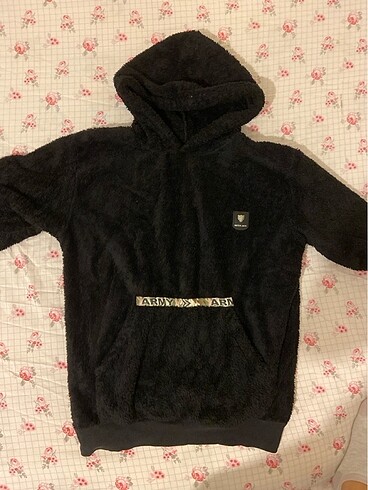 Kalın peluş yumuşak sweatshirt m beden