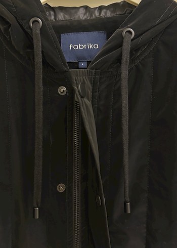 Fabrika Siyah Fermuarli Streetwear Kadin Ceket