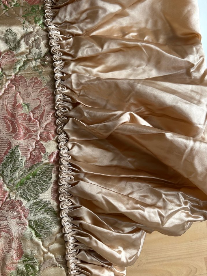 Çeyizlik İşlemeli pamuk saten yatak örtüsü - Görsel 4