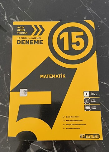 5. sınıf . 15 Matematik Deneme Kitabı - Hız Yayınları