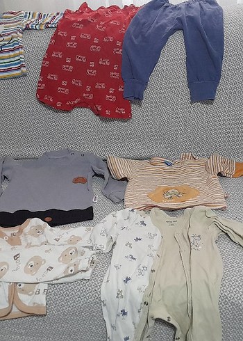 Gri Örgü Bebek Erkek Uzun Kollu Kıyafet Seti