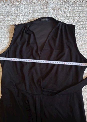 Siyah Uzun Belden Bağlamalı Elbise - Görsel 4