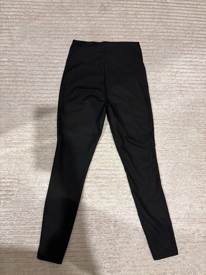 Siyah Deri Tayt - Görsel 4