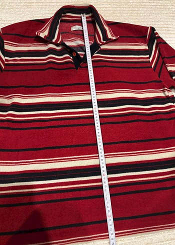 Bordo Çizgili Uzun Kollu Kazak - Görsel 3