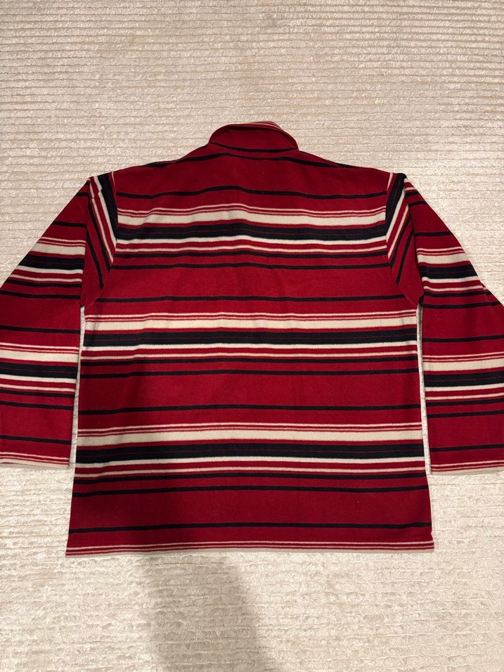 Bordo Çizgili Uzun Kollu Kazak - Görsel 4