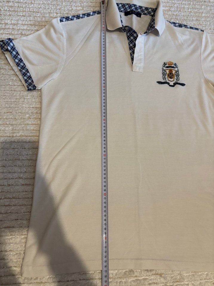 Düğmeli Beyaz Erkek Polo Tişört - Görsel 2