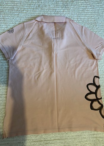 Çiçek Desenli Polo Yaka Tişört - Görsel 5