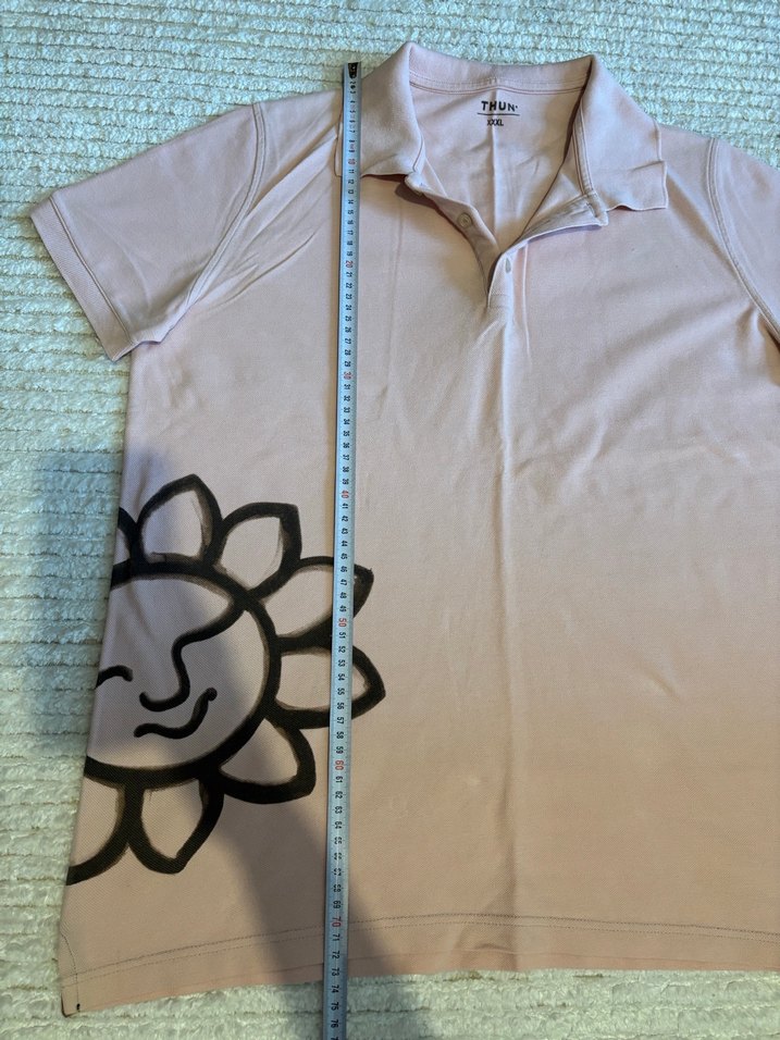 Çiçek Desenli Polo Yaka Tişört - Görsel 2