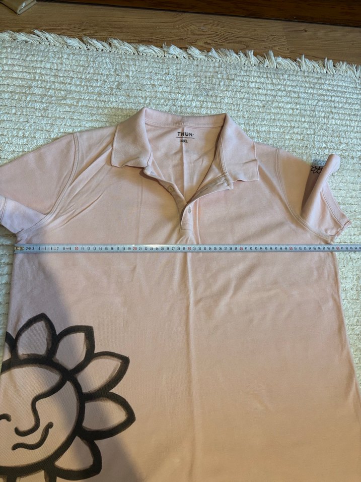 Çiçek Desenli Polo Yaka Tişört - Görsel 3