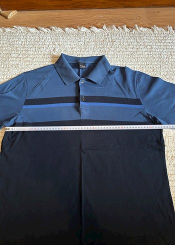 Erkek Mavi Kısa Kollu Polo Yaka Tişört - Görsel 3