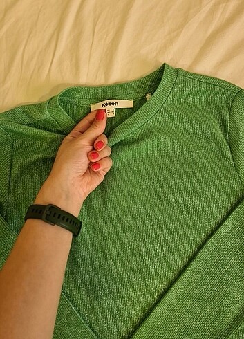 yeşil simli bluz