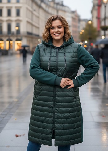 tesettür şişme ceket - Görsel 4