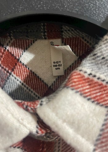 Düğmeli Gri Ekose Kadın Gömlek - Görsel 6