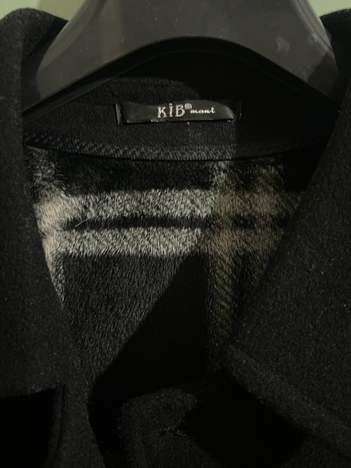 Siyah Düğmeli Klasik Erkek Kaban kaşe kaban - Görsel 4