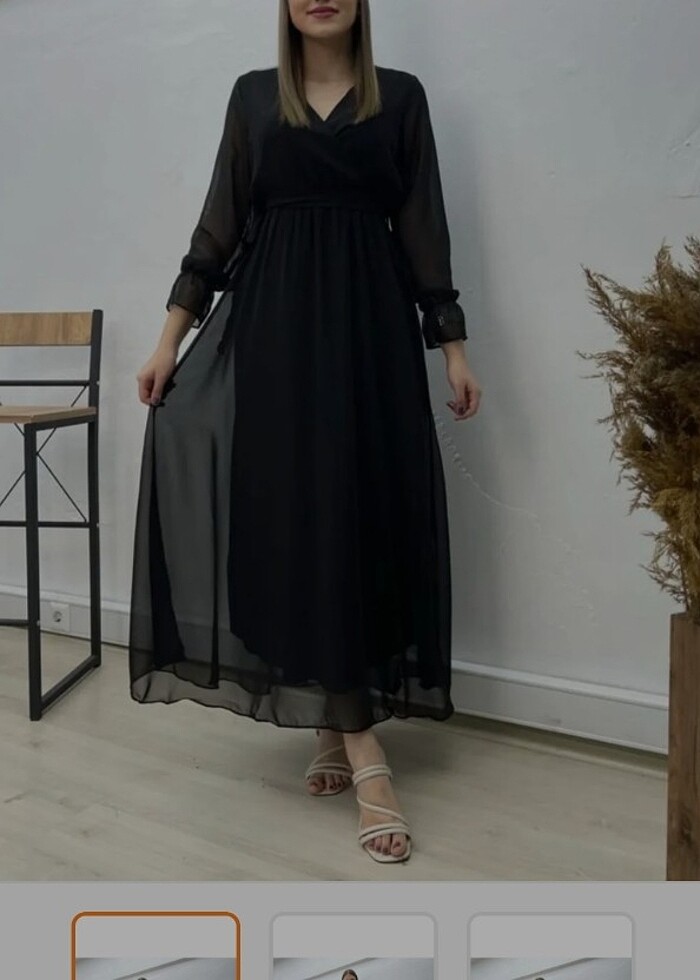 Şifon Elbise - Görsel 2